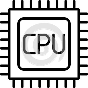 Chip, circuit, computer, cpu, microchip, processor vector icon or logo isolated on transparent background
