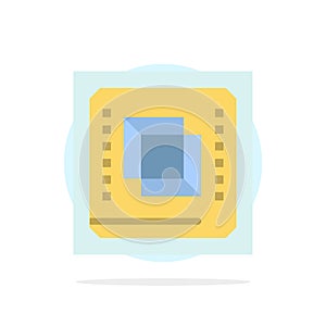 Chip, Computer, Cpu, Hardware, Processor Abstract Circle Background Flat color Icon