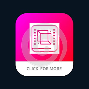 Chip, Computer, Cpu, Hardware, Processor Mobile App Button. Android and IOS Glyph Version