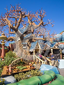 Chip and Dale's Tree House at the Toontown section of the Disneyland Park
