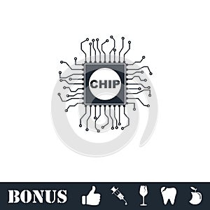 Chip icon flat