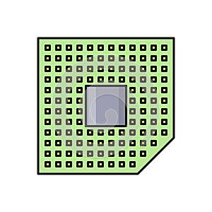 Chip vector flat color icon