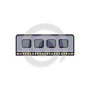 Chip vector flat color icon