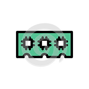 Chip vector flat color  icon