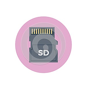 Chip vector flat color icon