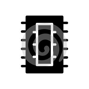 Chip vector glyph flat  icon