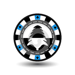 Chip poker casino Christmas new year. Icon illustration EPS 10 on white easy to separate the background. use for sites, de