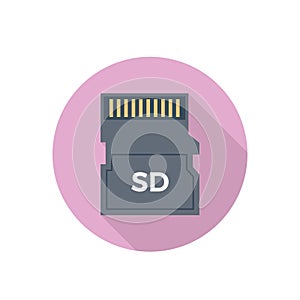 Chip vector flat color icon