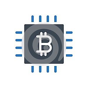 Chip vector glyph color icon