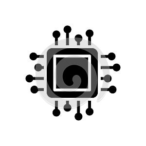 Chip vector glyph flat  icon