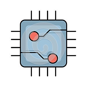 Chip Vector icon which can easily modify or edit