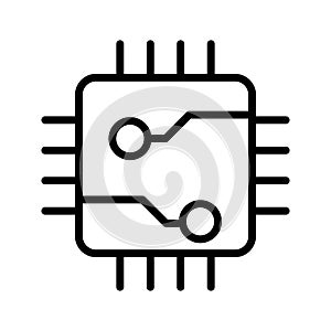 Chip Vector icon which can easily modify or edit