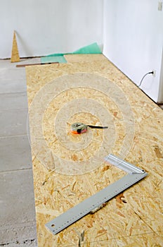 Chipboard floor installation