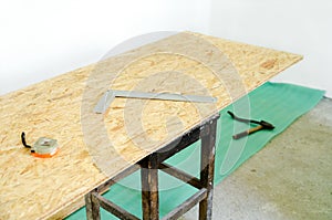 Chipboard floor installation