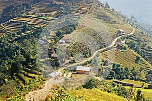Chipling village in Nepal