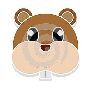 Chipmunk head cartoon