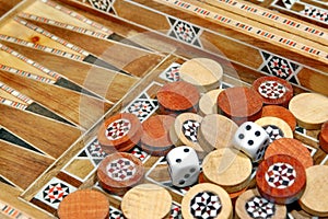 Chips and backgammon game board, XXXL