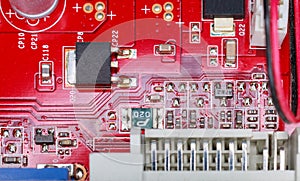 Chips On The Board. Close-Up. Technological Progress Concept