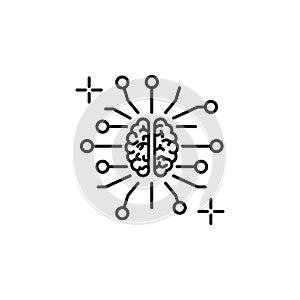 Chips brain icon. Element of brain concept