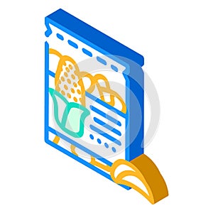 chips corn isometric icon vector illustration