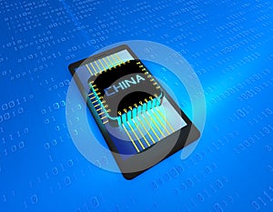 Chips developed in China, electronic technology and data transmission links, smart phone applications