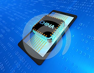 Chips developed in China, electronic technology and data transmission links, smart phone applications