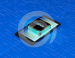 Chips developed in China, electronic technology and data transmission links, smart phone applications