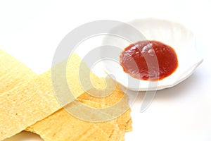 chips and ketchup