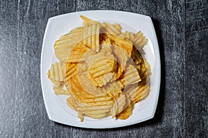 chips in a plate