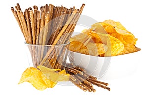 Chips and Saltsticks (with clipping path)