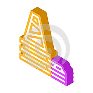 chips for training isometric icon vector illustration