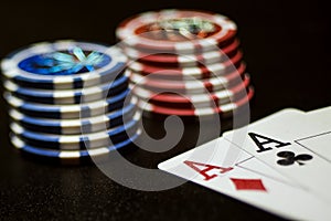 Chips and two aces