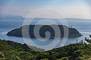 Chiringajima Island from hill top in Ibusuki, Kyushu, Japan