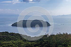 Chiringajima Island from hill top in Ibusuki, Kyushu, Japan