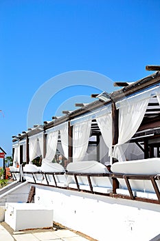 chiringuito beach restaurant Jimmy Beach in Torremolinos, Costa del Sol, Spain