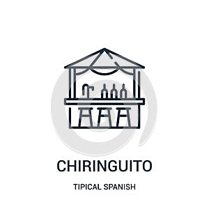 chiringuito icon vector from tipical spanish collection. Thin line chiringuito outline icon vector illustration. Linear symbol for