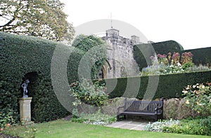 Chirk Castle garden in England