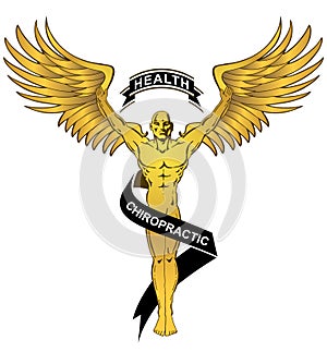 Chiropractic Health Gold Angel Man