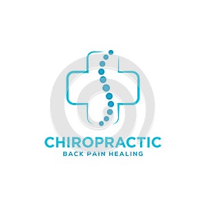 Chiropractic logo design. Spine logo template