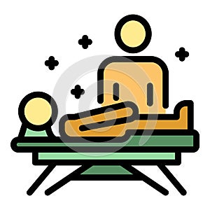 Chiropractor icon color outline vector
