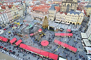 Chirstmas market in city of Prague