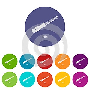 Chisel icons set vector color