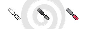 Chisel tool different style icon set