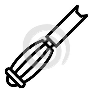 Chisel tool icon, outline style