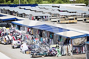 Chisinau flea market in Moldova