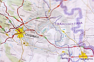 Chisinau on a map photo