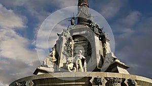 Chistopher Columbus monument in Barcelona, Spain