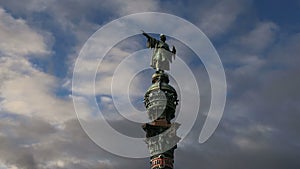 Chistopher Columbus monument in Barcelona, Spain