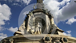 Chistopher Columbus monument in Barcelona, Spain