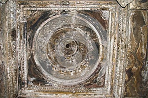 CHITRAGUPTA TEMPLE, Ceiling - Mandapa, Western Group, Khajuraho, Madhya Pradesh, UNESCO World Heritage Site